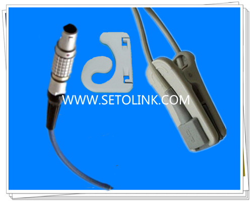 Invivo 7 Pin Adult Ear Clip SpO2 Sensor Nellcor Module
