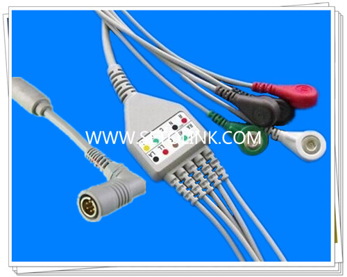 Colin 6 Pin One Piece ECG Cable