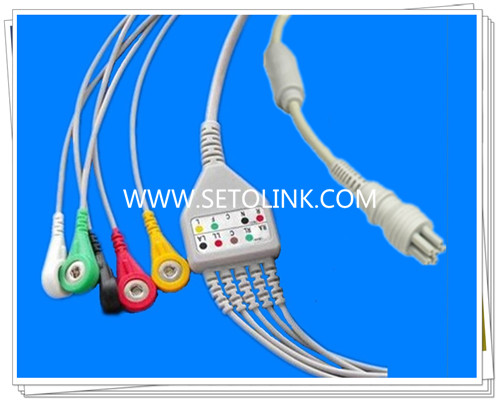 Colin 6 Pin One Piece ECG Cable Female 