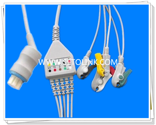 Datex Ohmeda 10 Pin One Piece ECG Cable