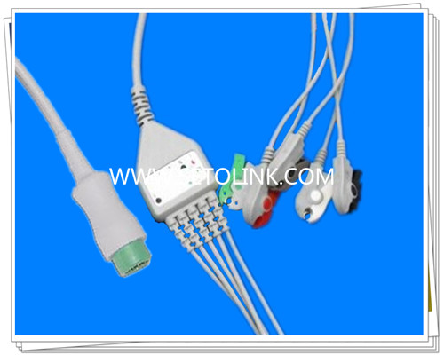 MB 6 Pin One Piece ECG Cable